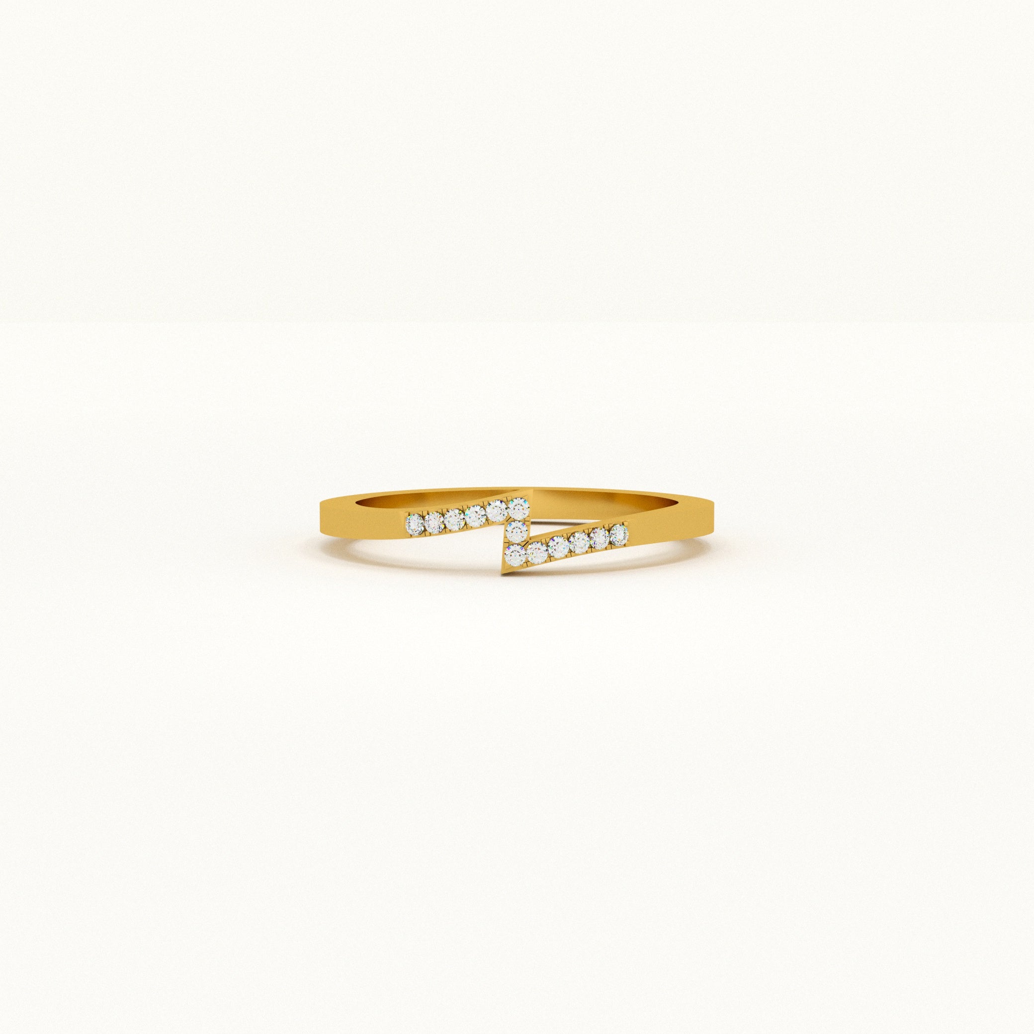 Celestial V 9KT Gold Lab Grown Diamond Ring