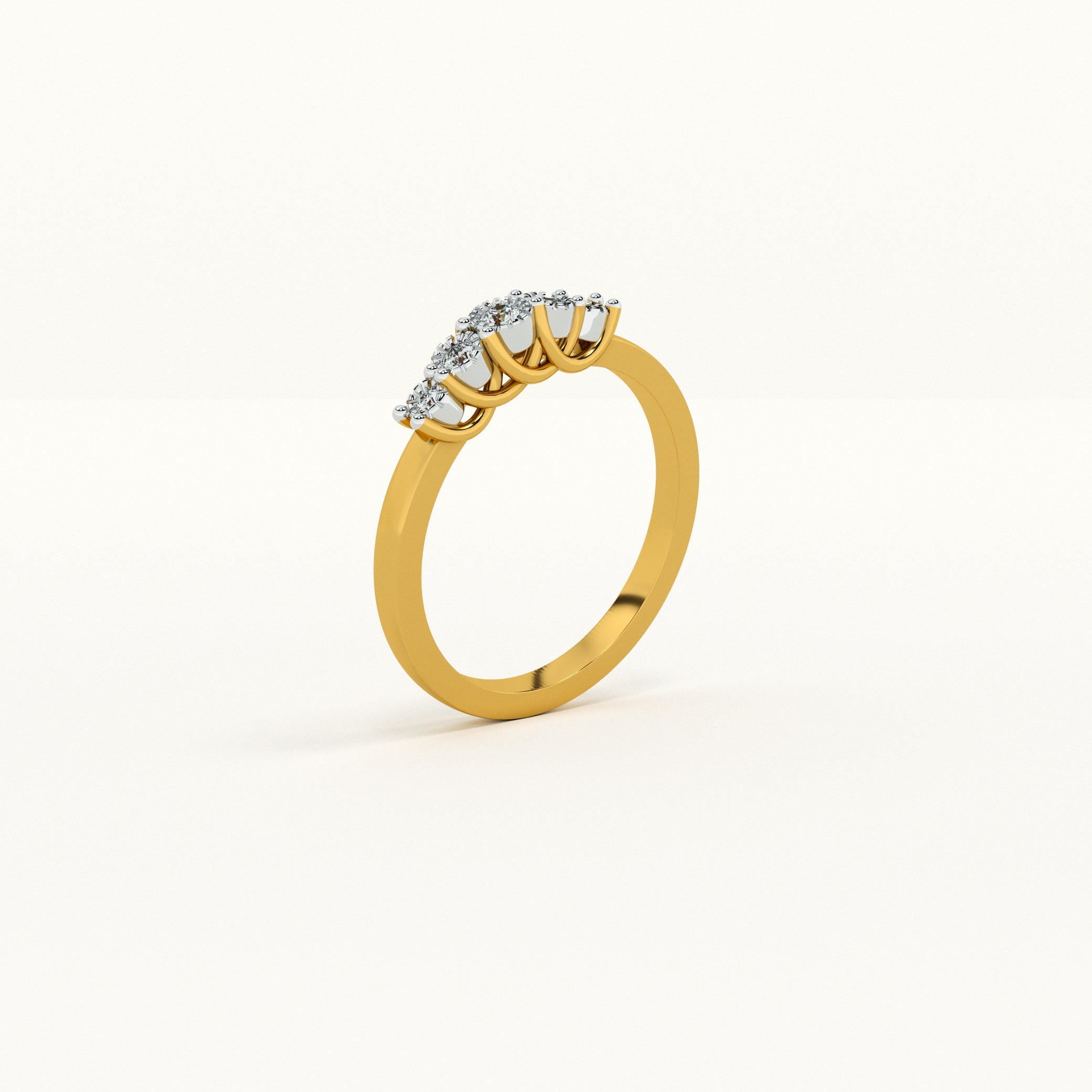 Cascade 9KT Gold Lab Grown Diamond Ring