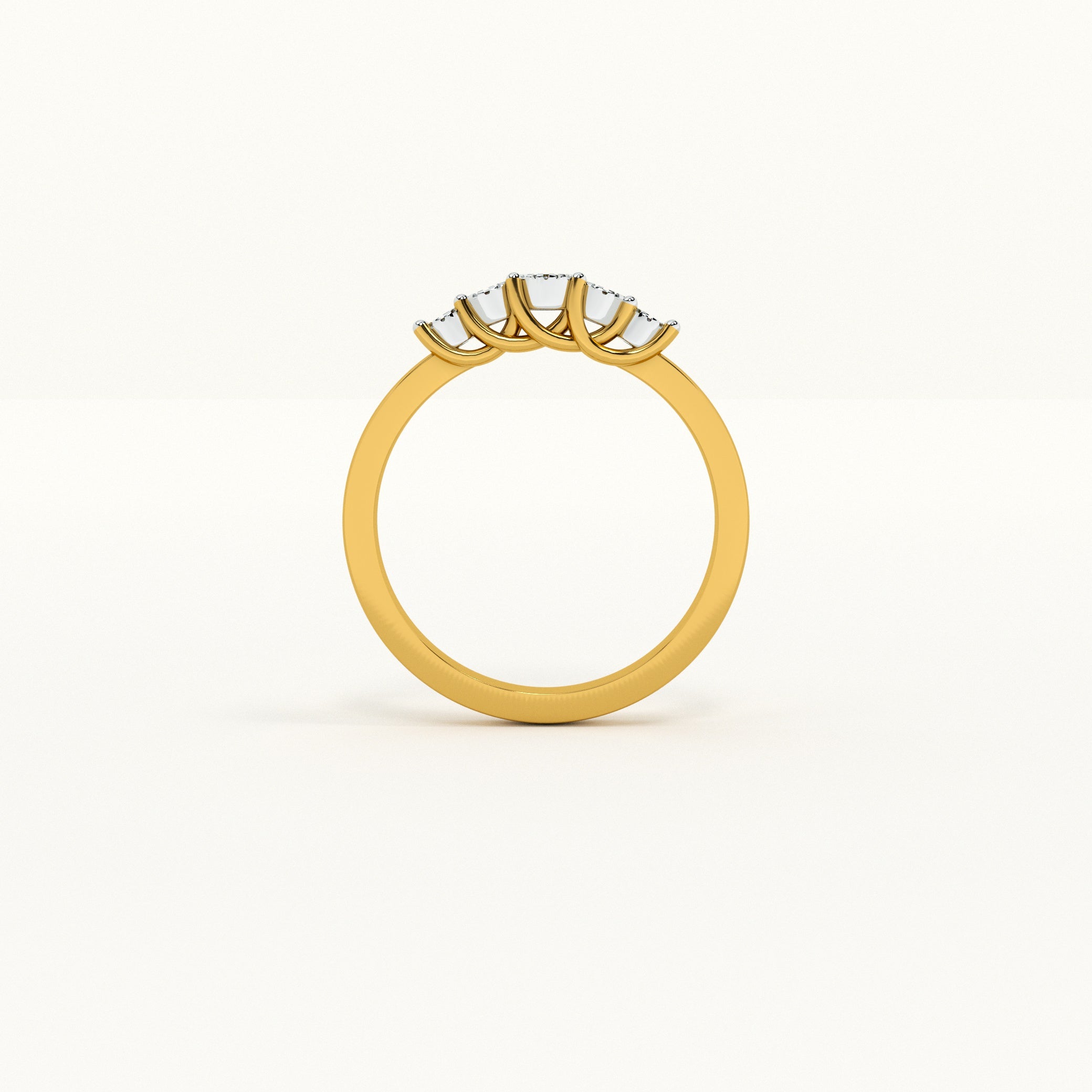 Cascade 9KT Gold Lab Grown Diamond Ring