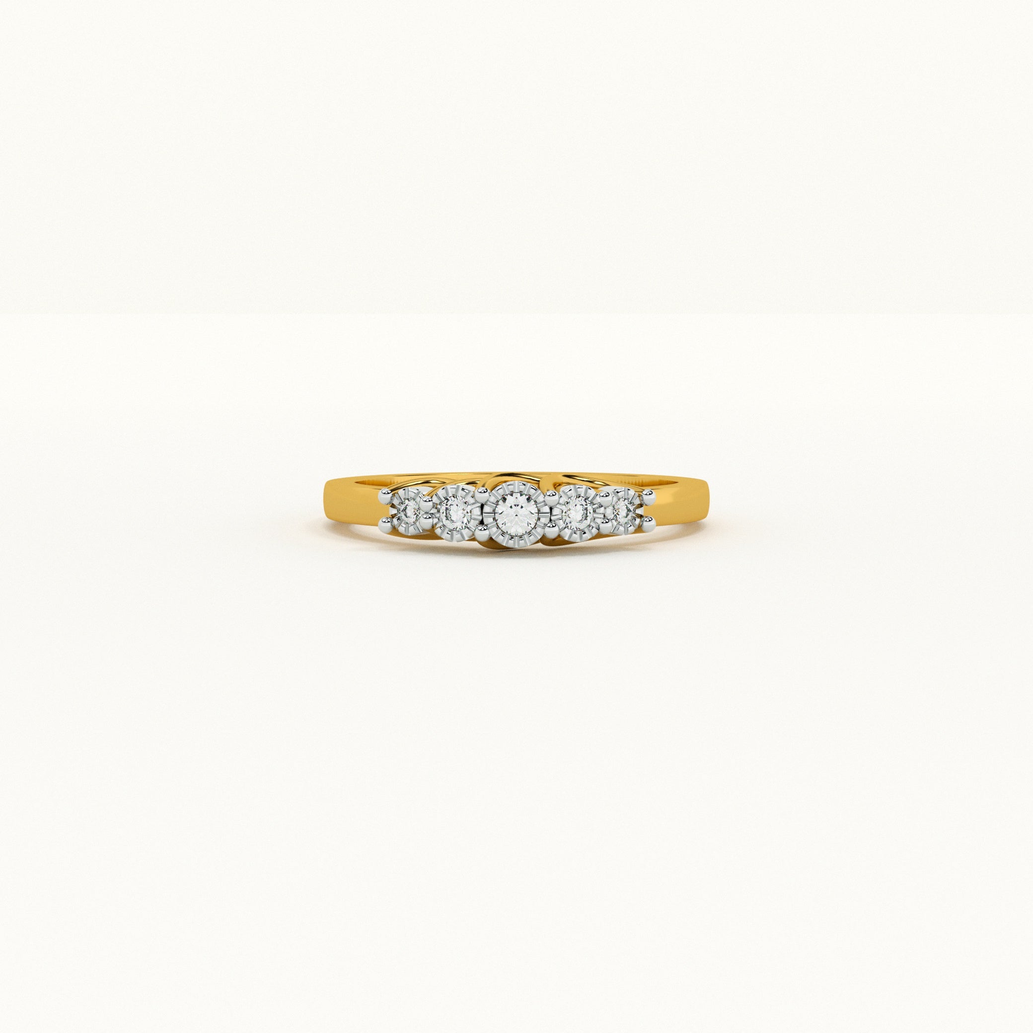 Cascade 9KT Gold Lab Grown Diamond Ring