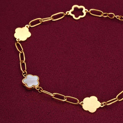 Lucky Four-Leaf Clover Bracelet
