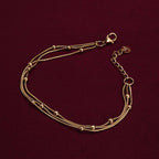 Beaded Beauty Layered Chain Bracelet