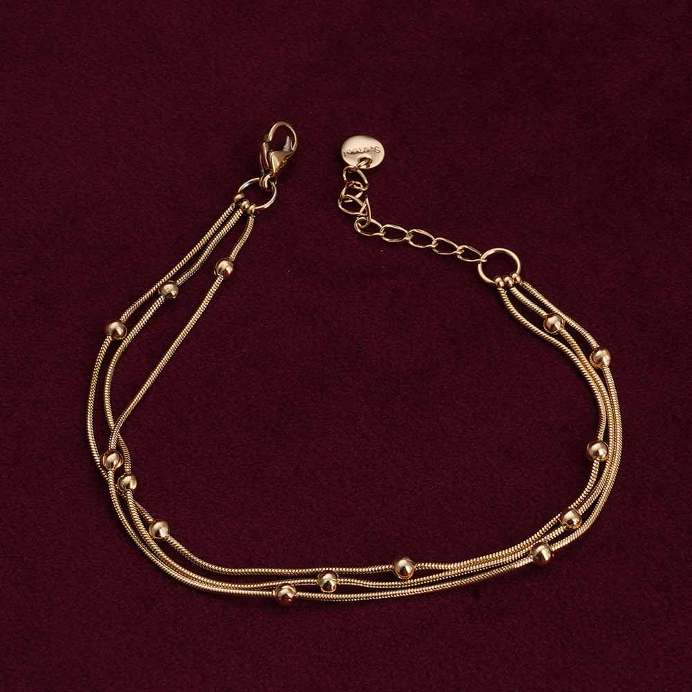 Beaded Beauty Layered Chain Bracelet