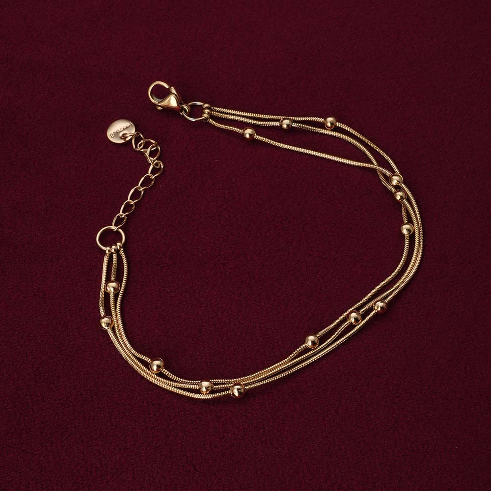 Beaded Beauty Layered Chain Bracelet