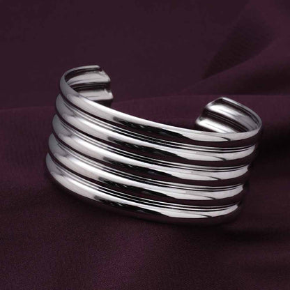 Silver Stack Cuff Bracelet