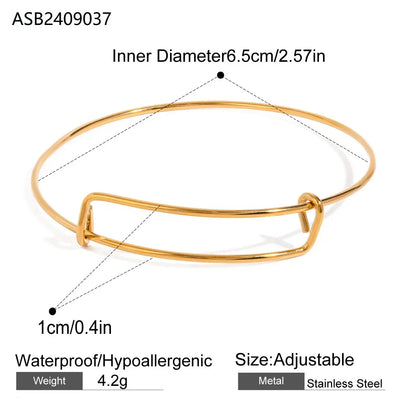Expandable Bangle Antique Gold Bracelet