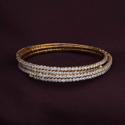 Golden Spiral Stone Bracelet