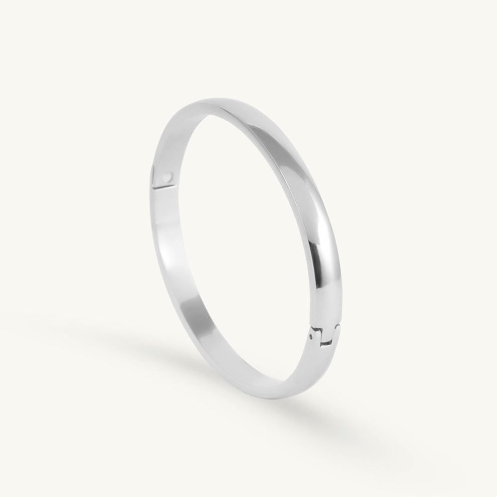 Classic Round Silver Bangle