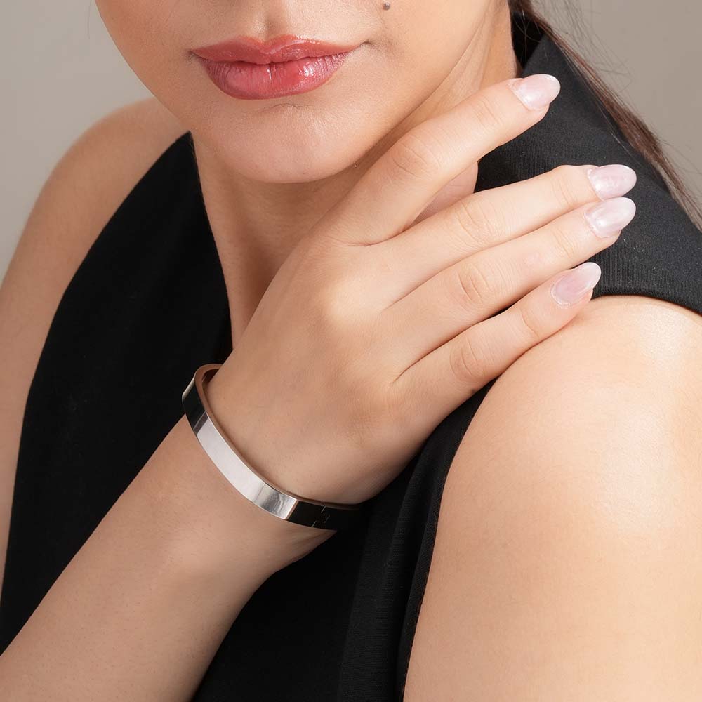 Classic Rectangle Silver Bangle