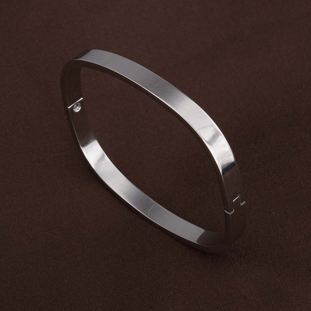 Classic Rectangle Silver Bangle