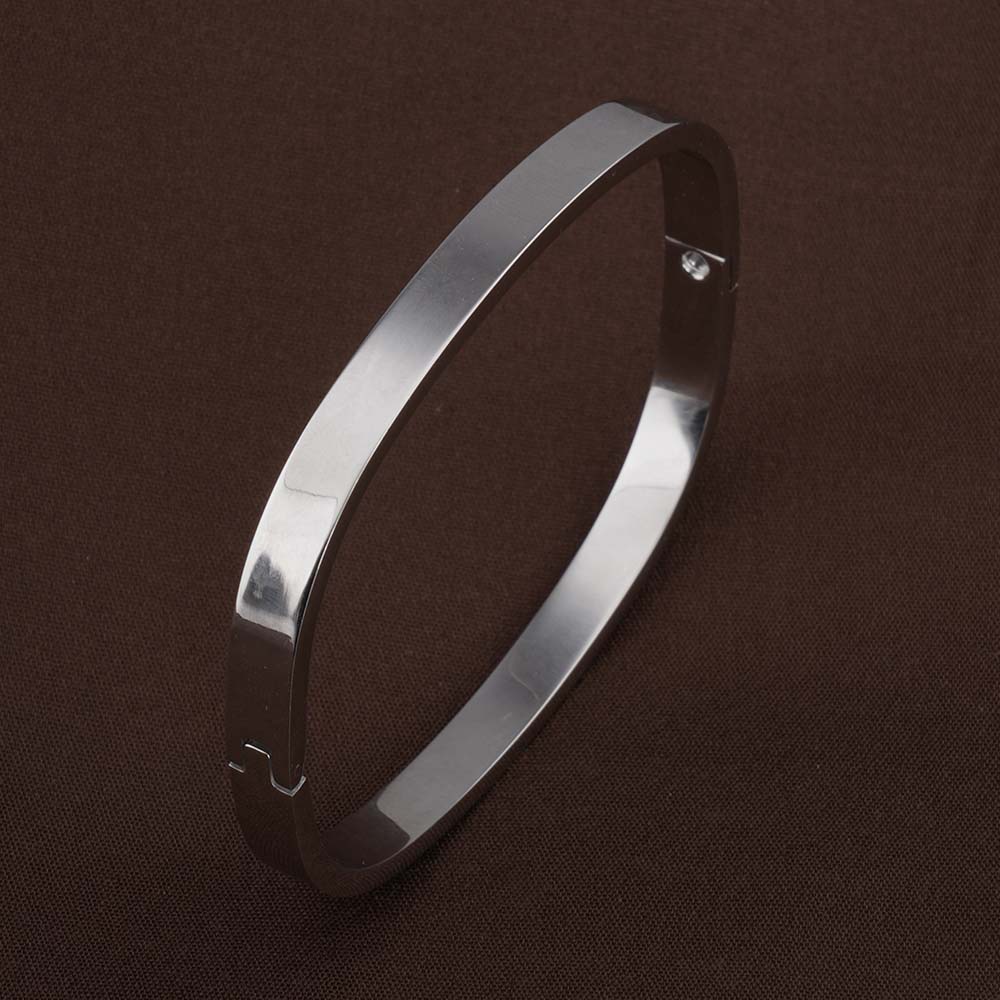 Classic Rectangle Silver Bangle