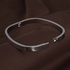 Classic Rectangle Silver Bangle