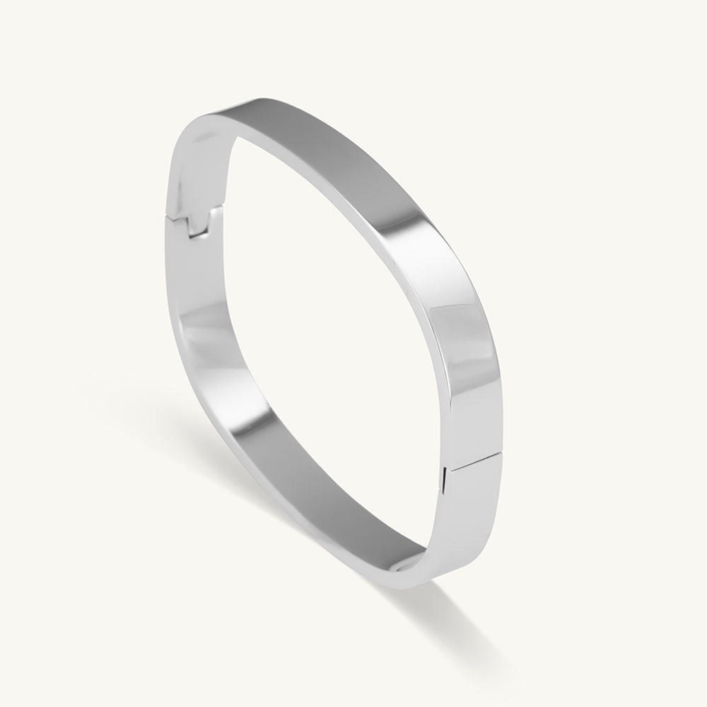 Classic Rectangle Silver Bangle