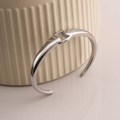 Modern Silver Cuff Bracelet
