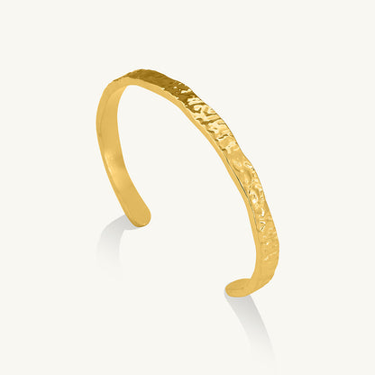 Textured Gold Cuff Bracelet