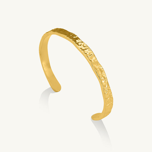 Textured Gold Cuff Bracelet
