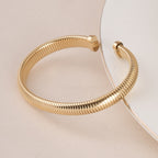 Chunky Ribbed Stretch Cuff Bracelet