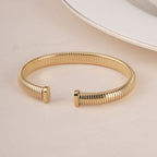 Chunky Ribbed Stretch Cuff Bracelet