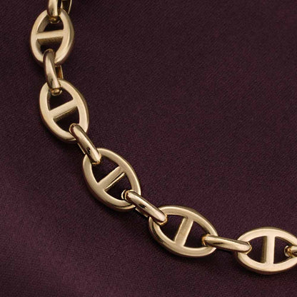 Gold D-Link Chain Bracelet