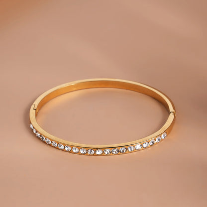 Glittering Diamond Bangle Bracelet