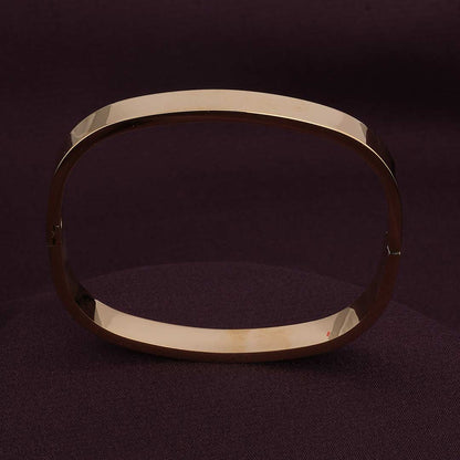 Plain Gold Cubic Bangle Bracelet
