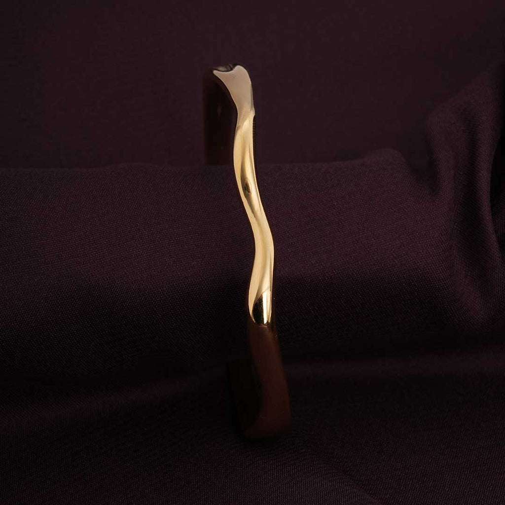 Classic Gold Wave Cuff Bracelet