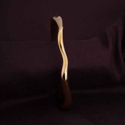 Classic Gold Wave Cuff Bracelet