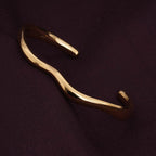 Classic Gold Wave Cuff Bracelet