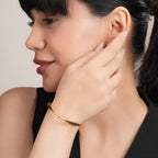 Classic Gold Wave Cuff Bracelet