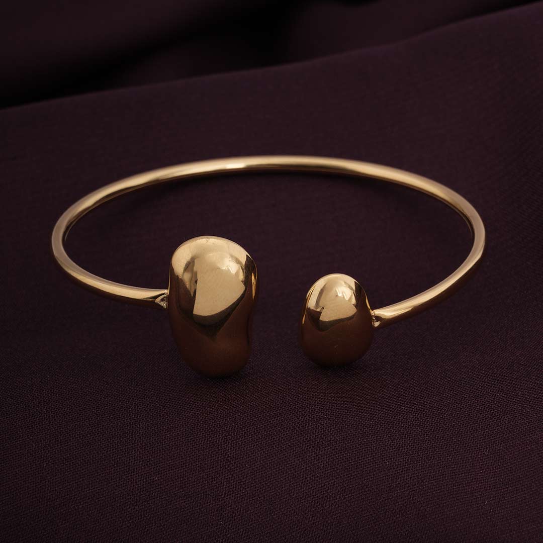 Classy Gold Bean Cuff Bracelet