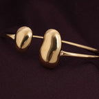 Classy Gold Bean Cuff Bracelet
