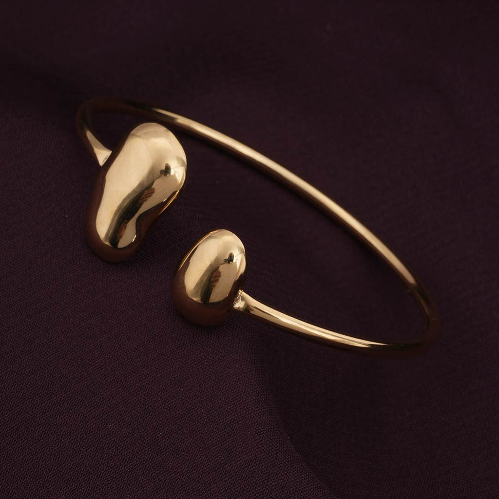 Classy Gold Bean Cuff Bracelet