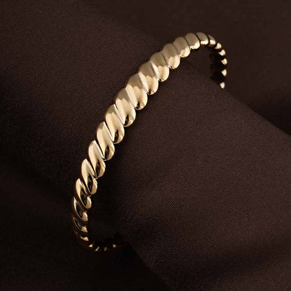 Gold Rope Cuff Bracelet