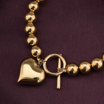 Golden Heartbeat Bracelet
