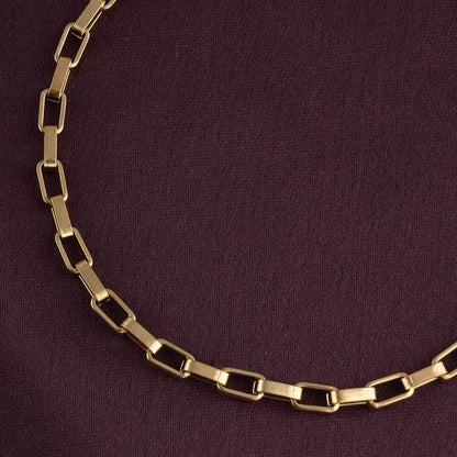 Gold Rectangular Link Bracelet