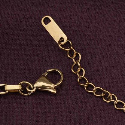 Gold Rectangular Link Bracelet