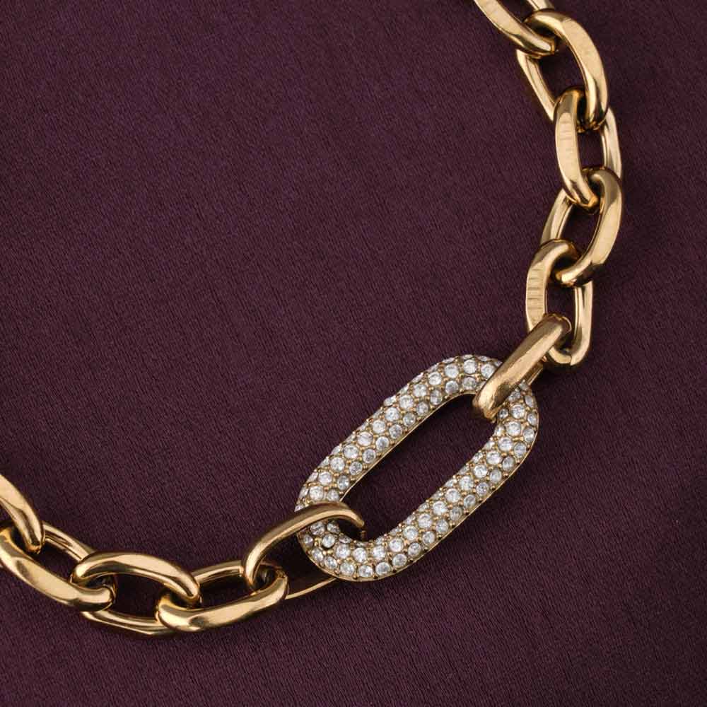 Cubic Zirconia Link Bracelet