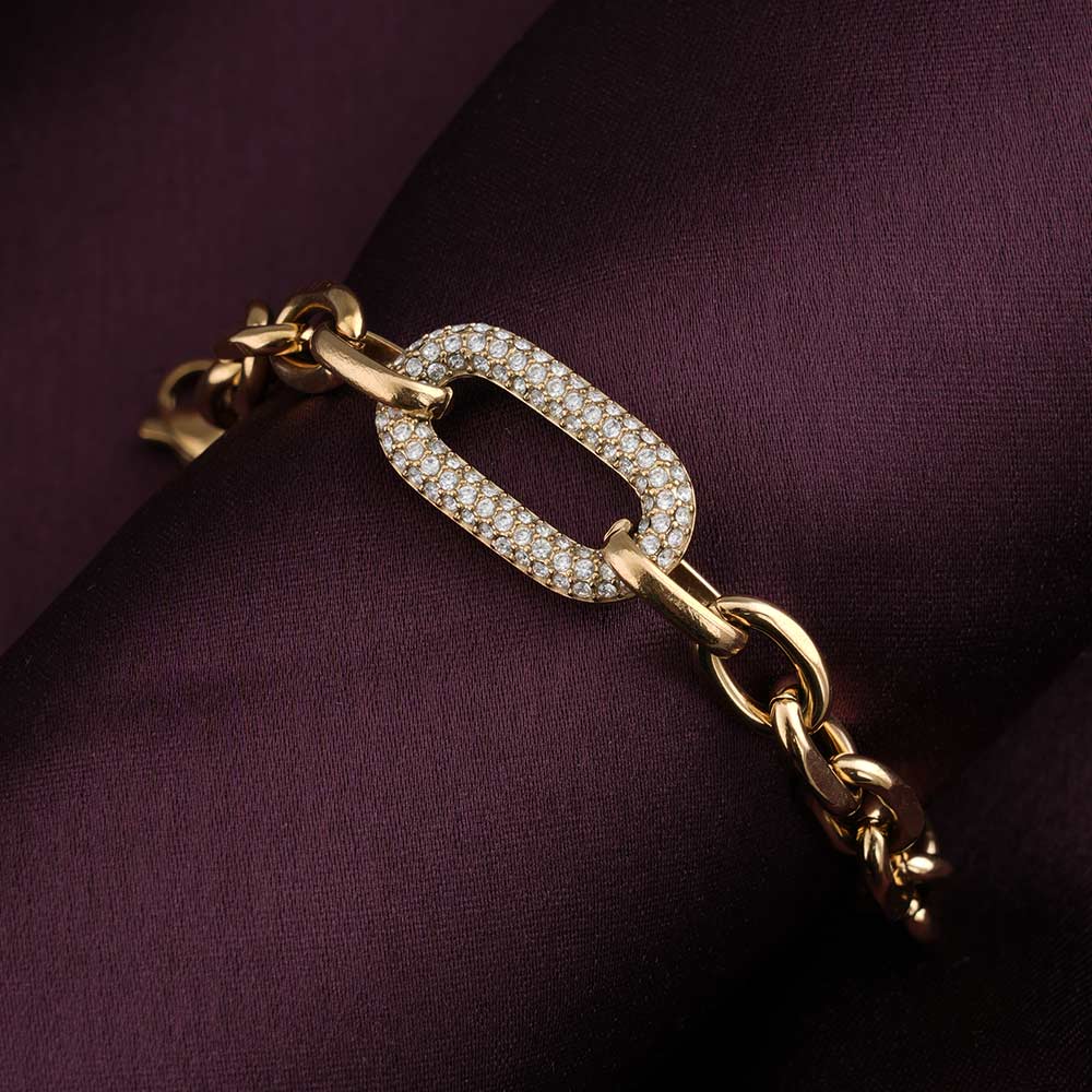 Cubic Zirconia Link Bracelet