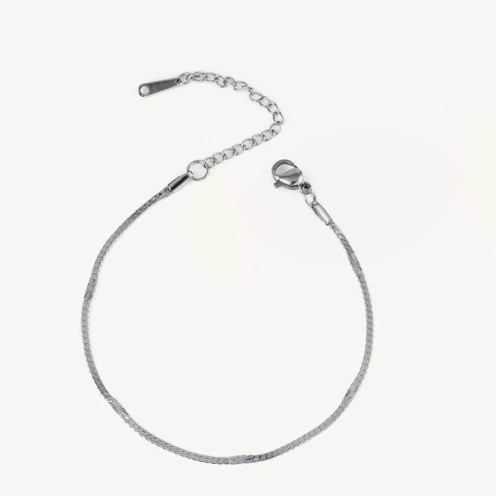 Delicate Silver Snake Chain Bracelet