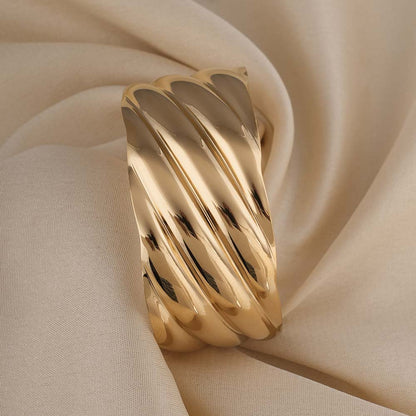Wavy Gold Cuff Bracelet