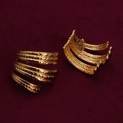 Statement Gold Stud Earrings