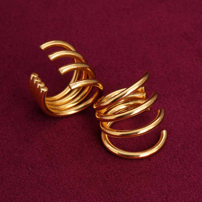 Stacked Style Stud Earrings