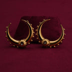 Crescent Moon Charms Stud Earrings