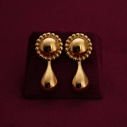 Modern Flower Drop Earrings