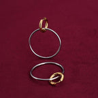 Double Hoop Earrings With Gold Accents