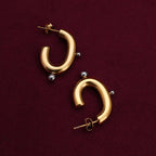 Chic Dual Tone Hoop Earrings