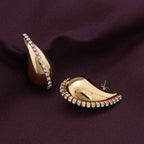 Dewdrop Delight Gold Stud Earrings