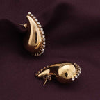 Dewdrop Delight Gold Stud Earrings