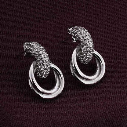 Urban Edge Silver Stud Earrings