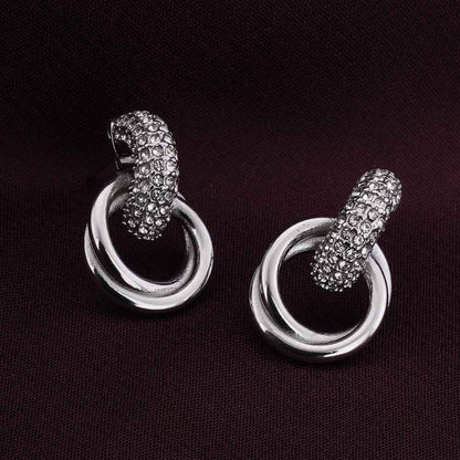 Urban Edge Silver Stud Earrings